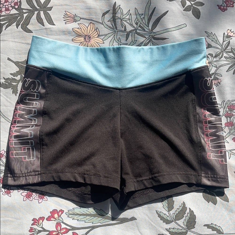 Black and Blue Athletic Shorts with Ventilated Panels (S)